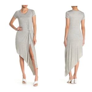 The Vanity Room Asymmetrical Knot Heater Grey Dress Size Medium NWT